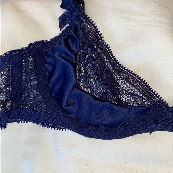 NWT L'Agent by AP Siena Metallic Lace Demi Bra - Picture 10 of 12
